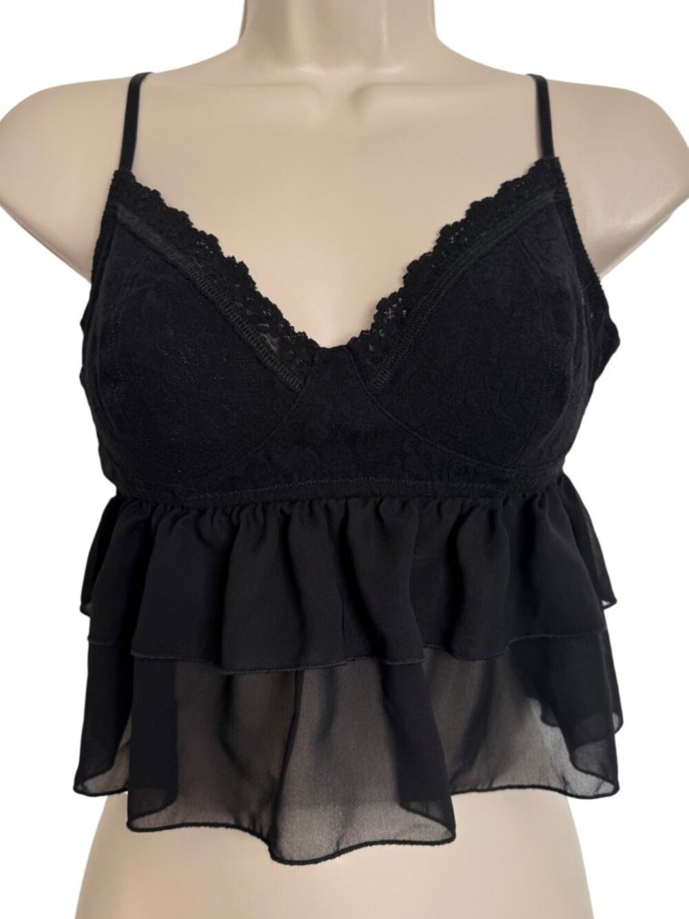 Hanky Panky Lindsi Lane Size Large Signature Lace Glam Cami NWT $89 Black Adjust - Picture 3 of 12